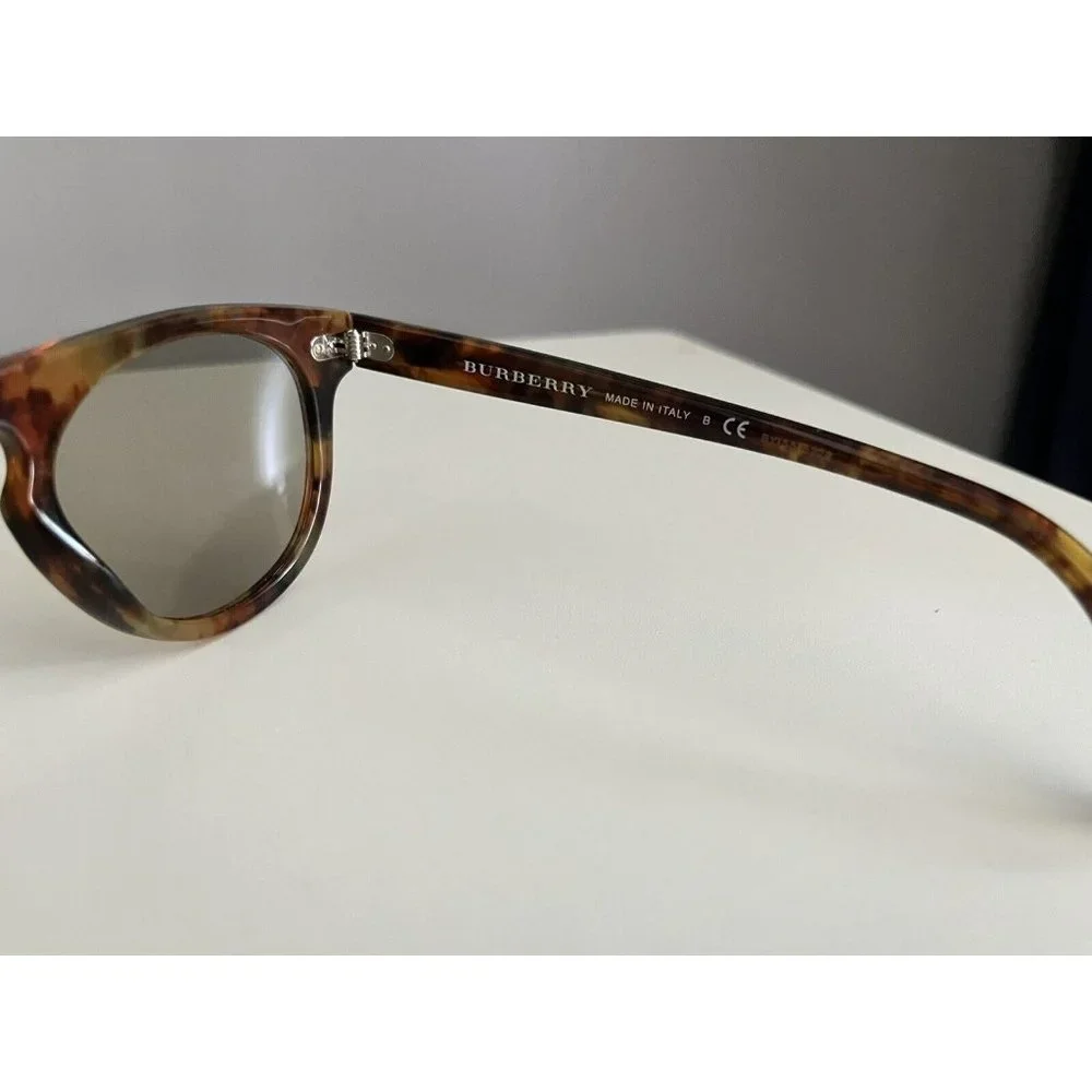 Burberry Tortoiseshell Round Sunglasses with Brown Lenses